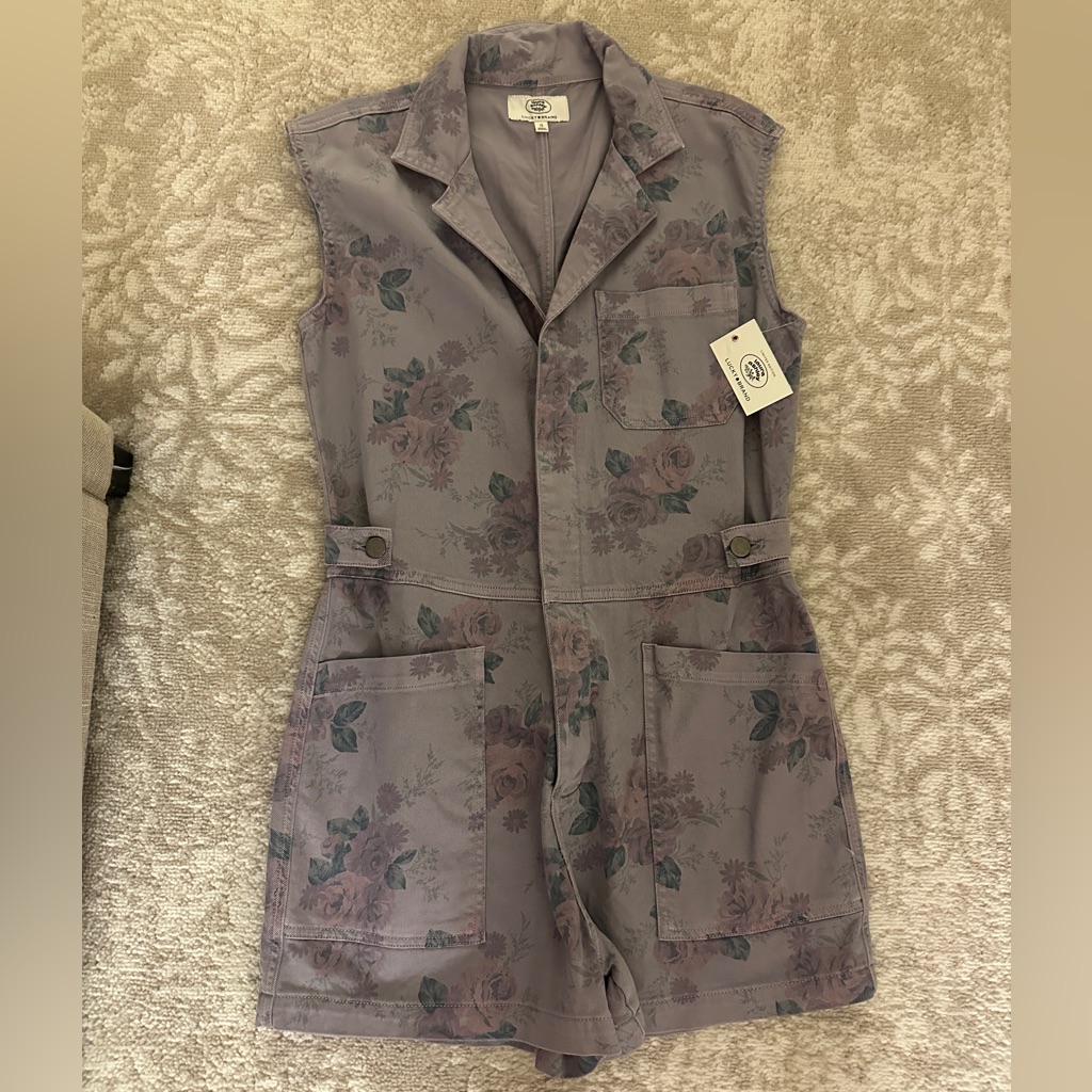Nwt Lucky Brand With Laura Ashley Floral Sleeveless Romper